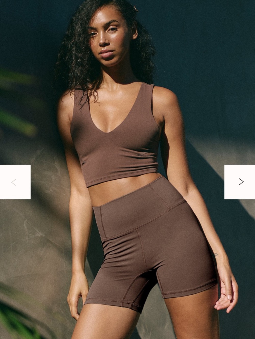 Free People cocoa Brown V-Neck Crop Sports Bra . Size L